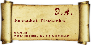 Derecskei Alexandra névjegykártya